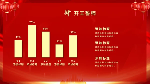 红色喜庆大气中国风企业新年开工大吉PPT