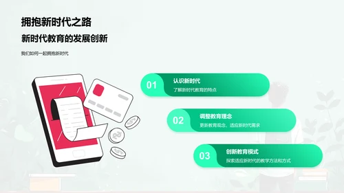 新时代教育新挑战PPT模板