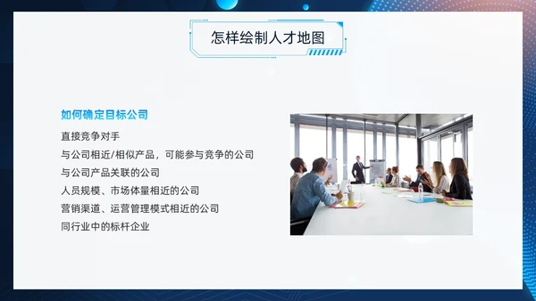 蓝色科技风人才画像PPT模板管理