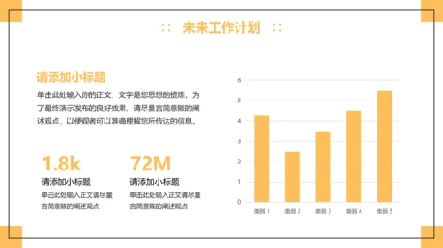 黄色简约风工作总结汇报PPT模板