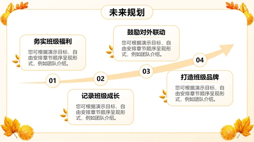 橙色小清新班委竞选自我介绍PPT模板