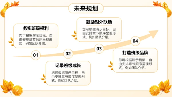 橙色小清新班委竞选自我介绍PPT模板