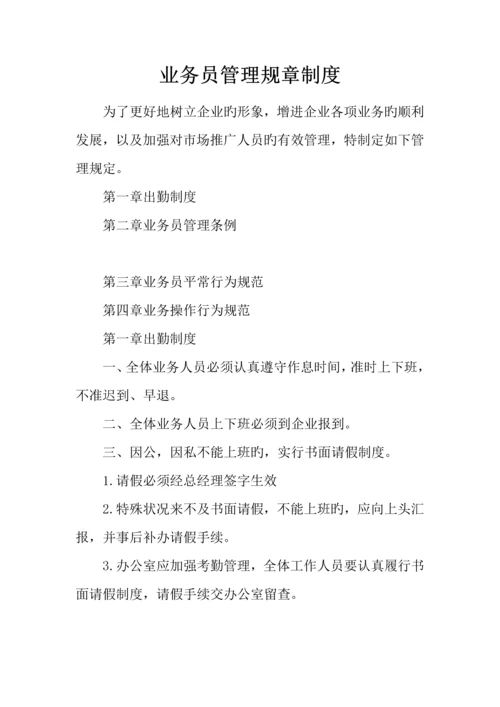 业务员管理规章制度.docx