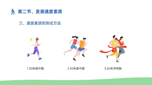 蓝绿插画卡通风体育与健康知识说课PPT模板