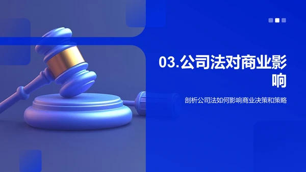 公司法运用及影响PPT模板