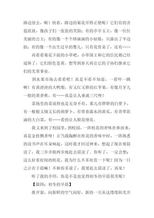 初冬的早晨作文800字.docx