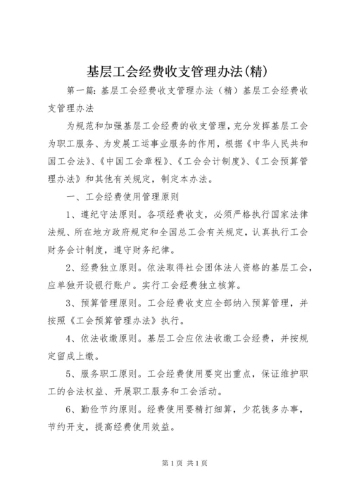 基层工会经费收支管理办法(精).docx