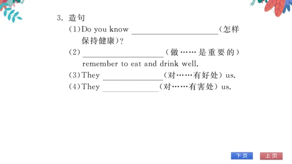 【外研版】七上 Module4 Healthy food 模块话题阅读与写作 习题课件