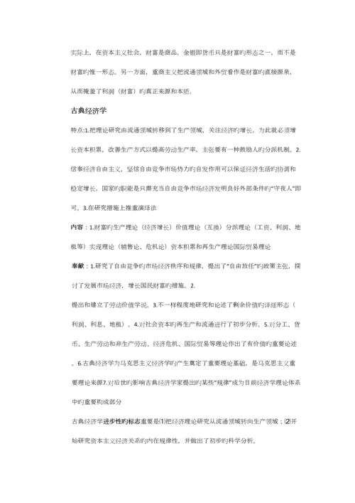 2023年经济思想史知识点总汇.docx