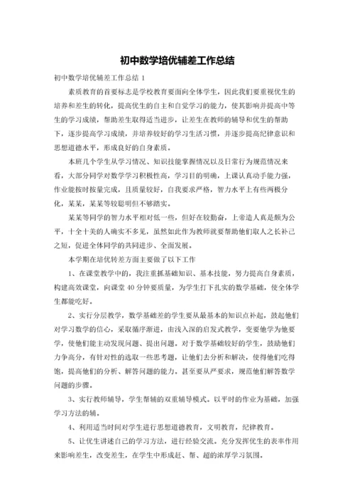 初中数学培优辅差工作总结.docx