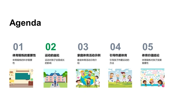 儿童体育锻炼益处PPT模板