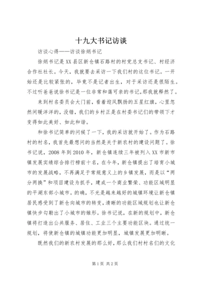 十九大书记访谈 (3).docx