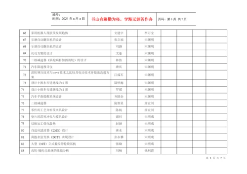 08机械本科专业毕业生毕业设计(论文)题目汇编.docx