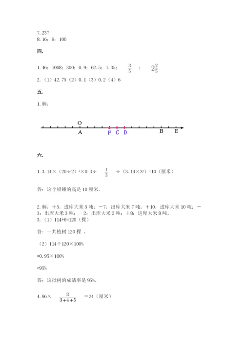 小学毕业班数学检测卷（真题汇编）.docx