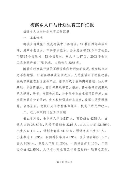 梅溪乡人口与计划生育工作汇报 (10).docx