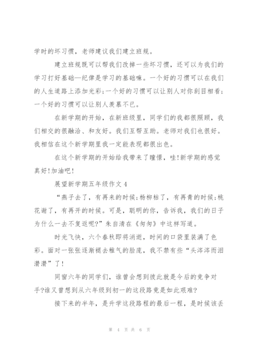 展望新学期五年级作文5篇.docx