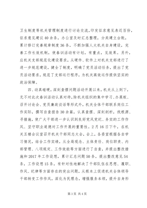 人大常委会办公室某年春训活动总结.docx