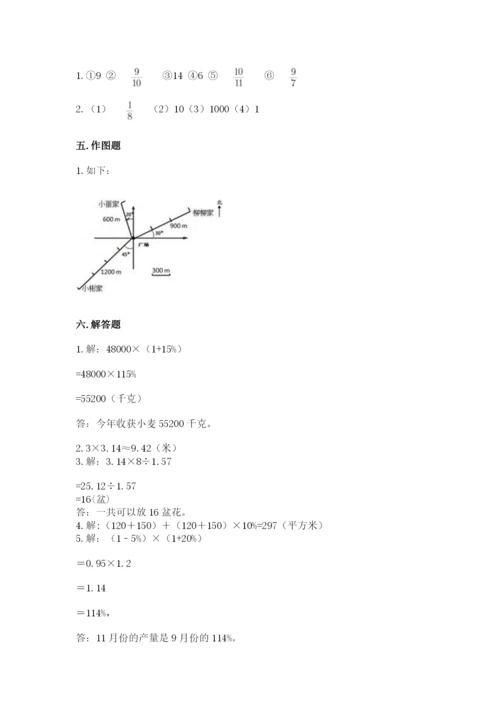 人教版六年级上册数学期末测试卷带答案ab卷.docx