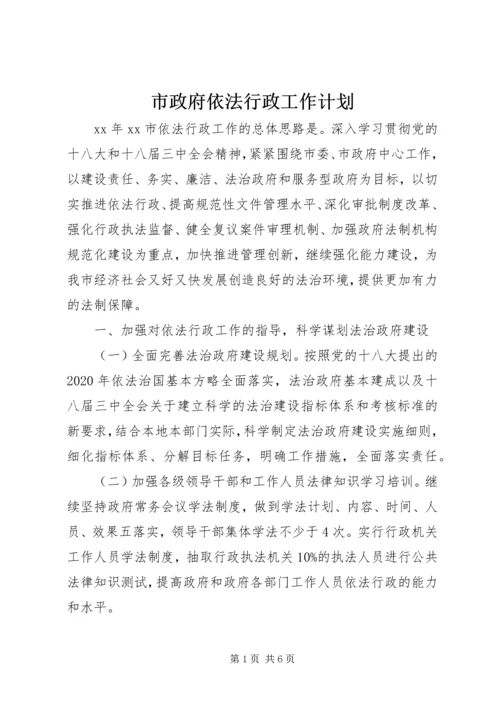 市政府依法行政工作计划.docx