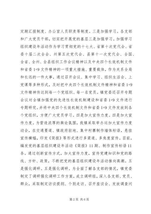 乡镇开展“党的基层组织建设年”活动工作情况汇报.docx
