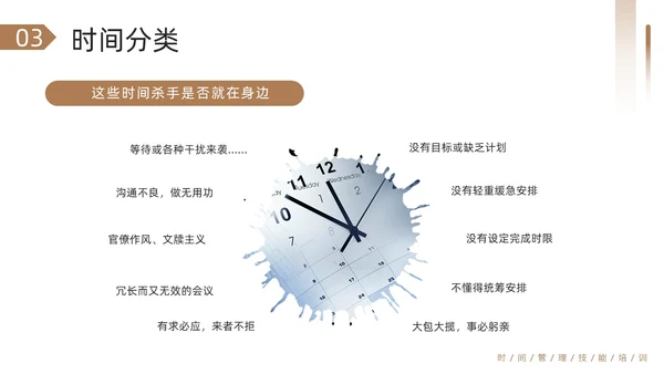 棕色简约把时间管理变成一种习惯PPT模板宣传PPT动态PP自我管理
