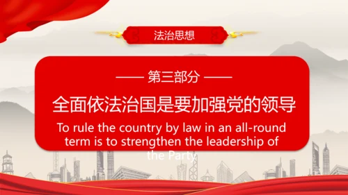 全面依法治国的领导法治思想ppt模板