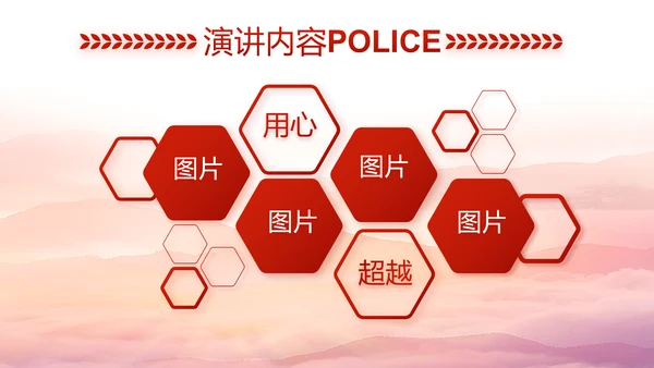红色大气公安警察风采展示动态PPT