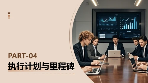 棕黄色几何商务风创新创业计划书PPT模板