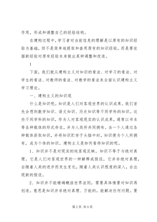 学习建构主义学习理论的心得体会.docx