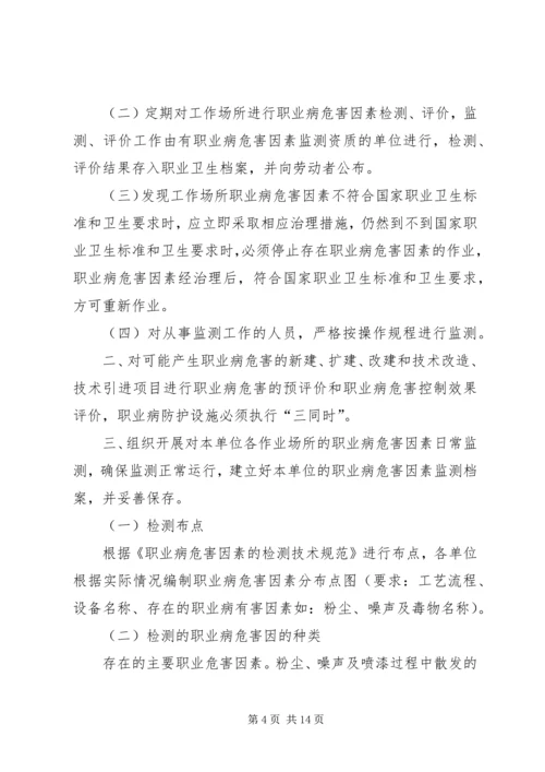 公司职业病危害因素监测与评价管理制[优秀范文5篇].docx