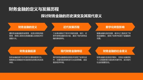 橙色商务风财务金融总结汇报PPT模板