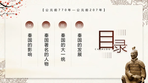 《大秦帝国》介绍兵马俑战车PPT模板