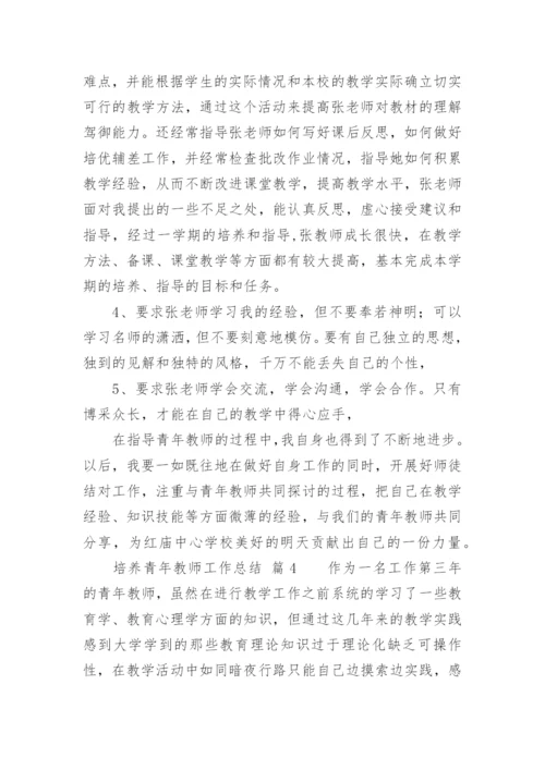 培养青年教师工作总结.docx
