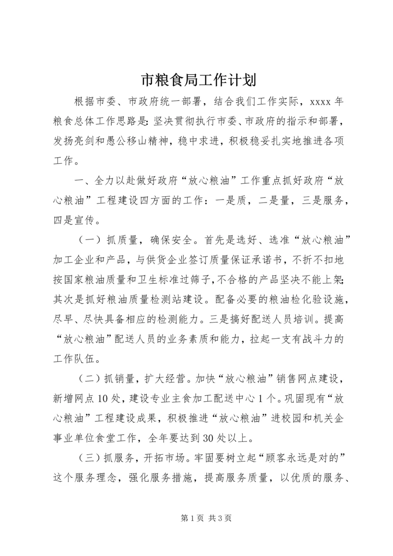 市粮食局工作计划 (4).docx