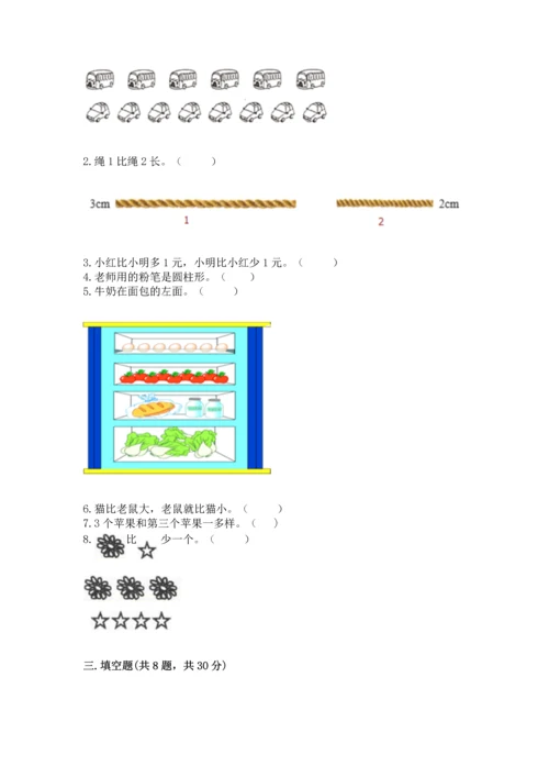 人教版一年级上册数学期中测试卷附完整答案【考点梳理】.docx