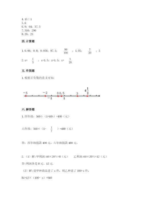 沪教版小学六年级下册数学期末综合素养测试卷精品【易错题】.docx