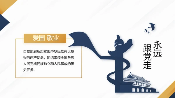 蓝色大气党支部党建年终工作总结述职报告PPT
