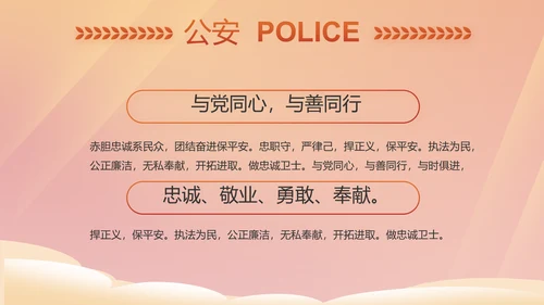 红色大气公安警察年终工作总结PPT