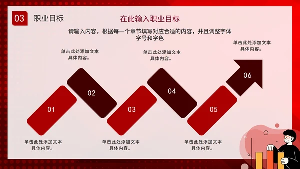 红色商务大学生职业生涯规划PPT模板