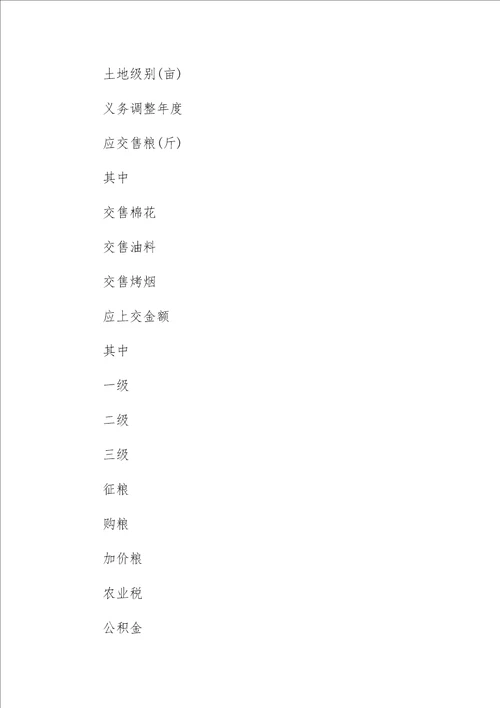 标准的农村土地承包合同