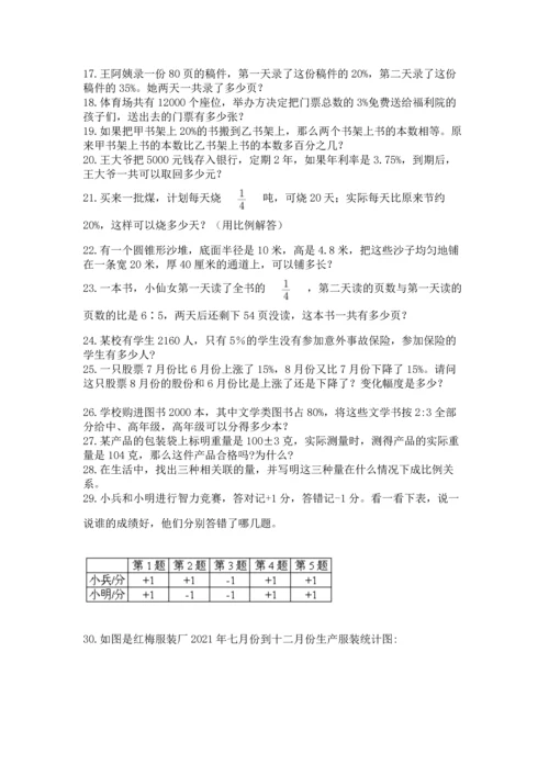 六年级小升初数学应用题50道含答案【综合卷】.docx