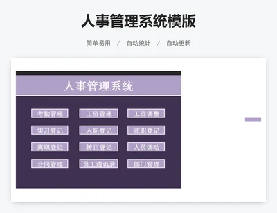 人事管理系统模版