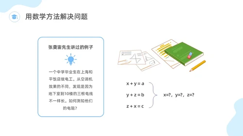 蓝色水彩插画数学文化主题班会PPT