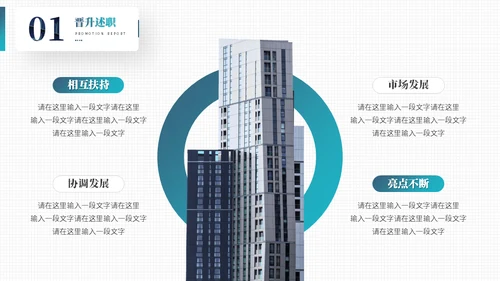 职业生涯晋升述职报告通用PPT模板