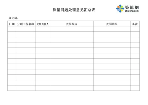 质量问题处理意见汇总表.docx