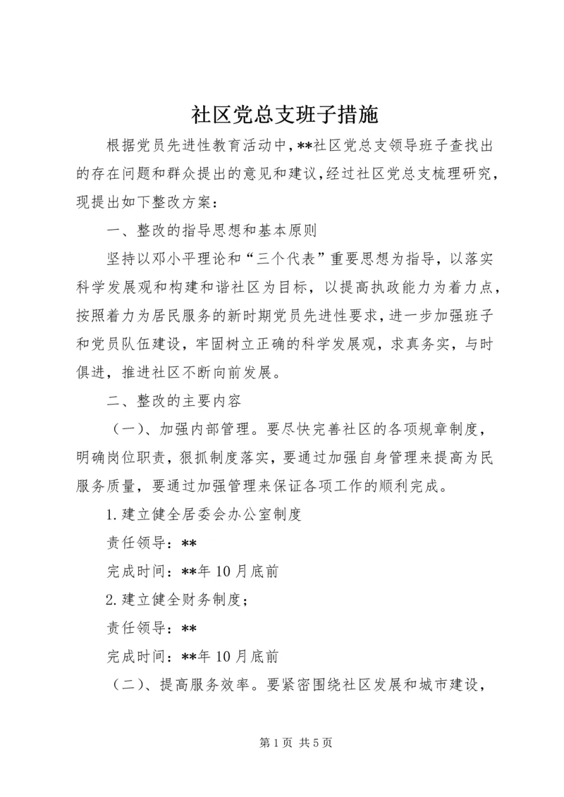 社区党总支班子措施.docx