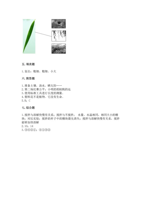 教科版一年级上册科学期末测试卷精品【全国通用】.docx