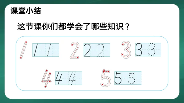 人教版一年级上册3.1  1~5的认识课件(共28张PPT)