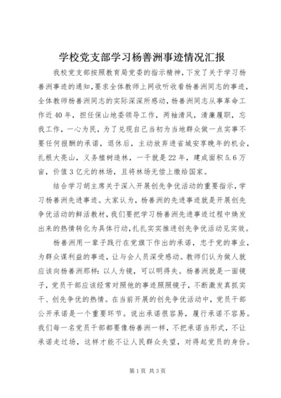 学校党支部学习杨善洲事迹情况汇报 (2).docx