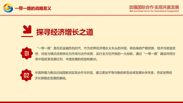 一带一路高峰论坛一带一路介绍PPT模板
